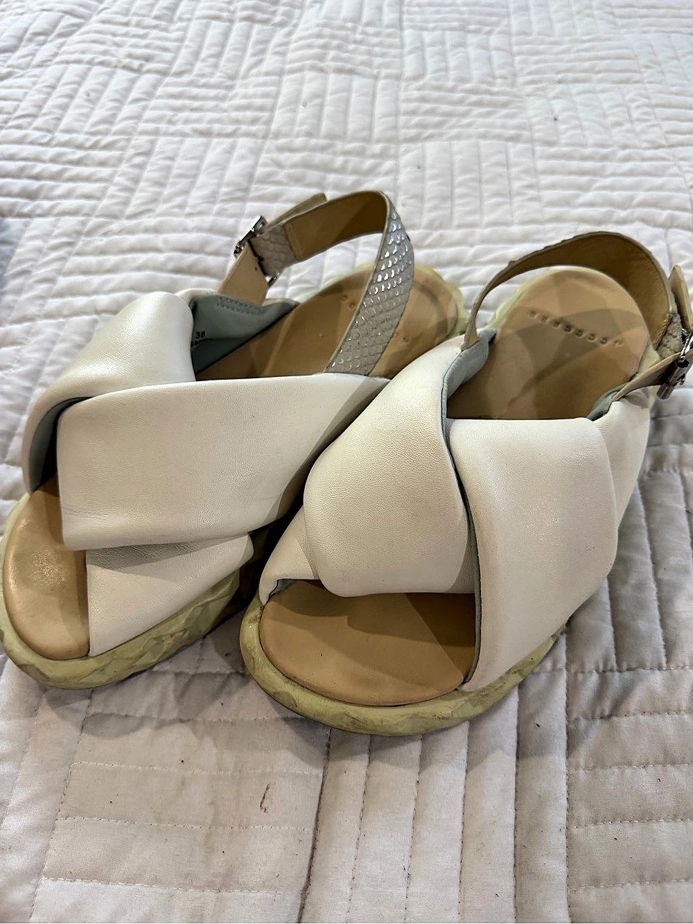 4CCCCEES Jabara Coil Platform Sandals Cream EU 38
